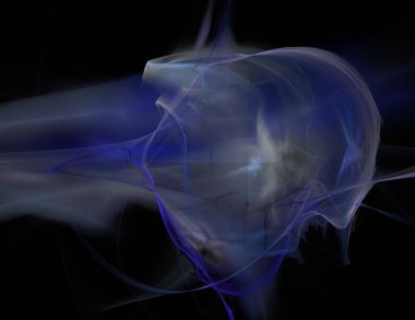 Siyah Renk Üzerine Bir Dijital Fraktal Resmi