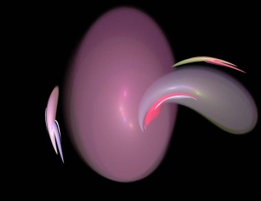 Siyah Renk Üzerine Bir Dijital Fraktal Resmi