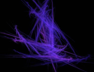 Siyah Renk Üzerine Bir Dijital Fraktal Resmi