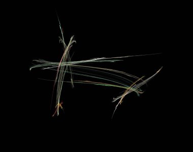 Siyah Renk Üzerine Bir Dijital Fraktal Resmi