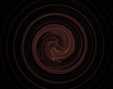 Siyah Renk Üzerine Bir Dijital Fraktal Resmi