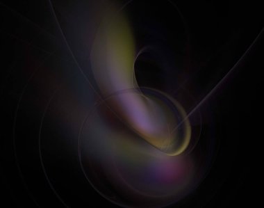 Siyah Renk Üzerine Bir Dijital Fraktal Resmi