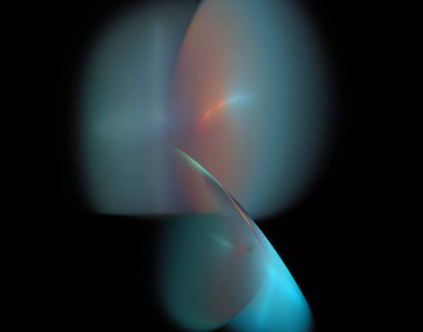 Siyah Renk Üzerine Bir Dijital Fraktal Resmi