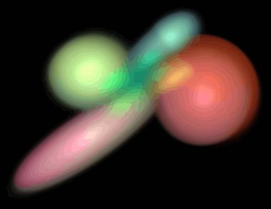 Dijital fraktal ile çok renkli bir çizimi