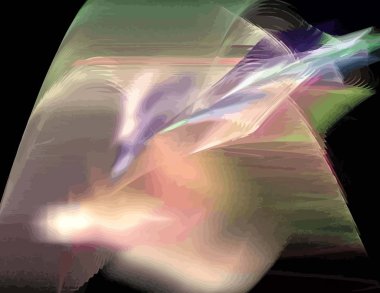 Dijital fraktal ile çok renkli bir çizimi