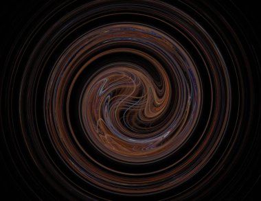 Siyah Renk Üzerine Bir Dijital Fraktal Resmi