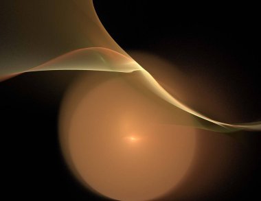 Siyah Renk Üzerine Bir Dijital Fraktal Resmi