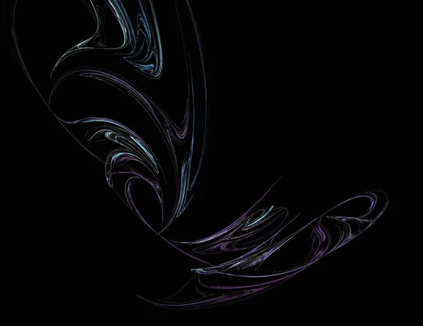 Bild eines digitalen Fraktals auf schwarzer Farbe — Stockfoto