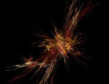 Siyah Renk Üzerine Bir Dijital Fraktal Resmi