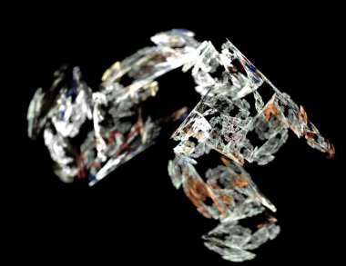 Siyah Renk Üzerine Bir Dijital Fraktal Resmi