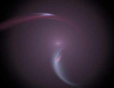 Siyah Renk Üzerine Bir Dijital Fraktal Resmi