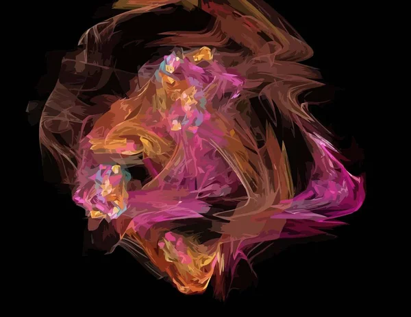 Une Illustration de fractale numérique avec multicolore — Image vectorielle