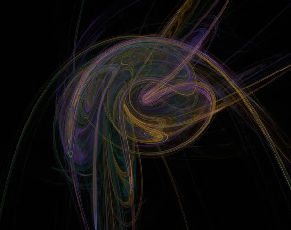 Imagem de um fractal digital na cor preta — Fotografia de Stock