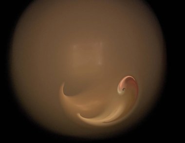 Siyah Renk Üzerine Bir Dijital Fraktal Resmi