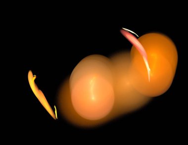 Siyah Renk Üzerine Bir Dijital Fraktal Resmi