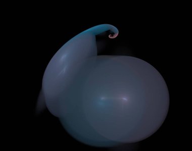 Siyah Renk Üzerine Bir Dijital Fraktal Resmi