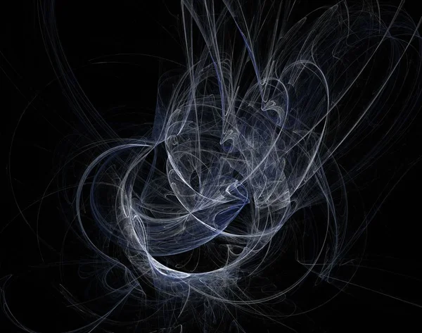 Image of one Digital Fractal on Black Color — Stock Photo, Image