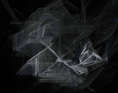 Siyah Renk Üzerine Bir Dijital Fraktal Resmi