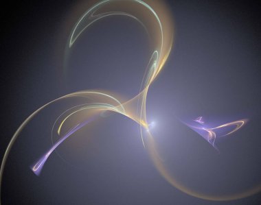 Siyah Renk Üzerine Bir Dijital Fraktal Resmi