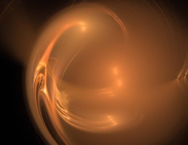 Siyah Renk Üzerine Bir Dijital Fraktal Resmi