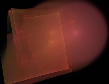 Siyah Renk Üzerine Bir Dijital Fraktal Resmi