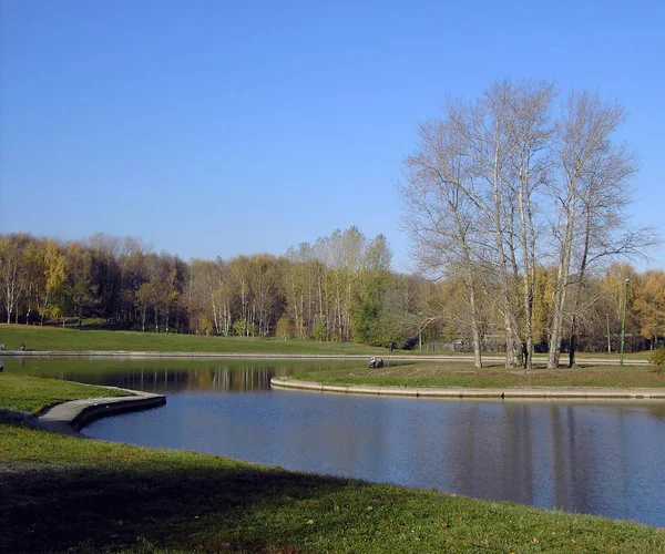 Park in gouden val — Stockfoto