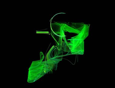 Siyah Renk Üzerine Bir Dijital Fraktal Resmi