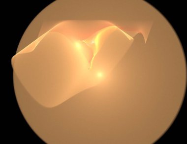 Siyah Renk Üzerine Bir Dijital Fraktal Resmi