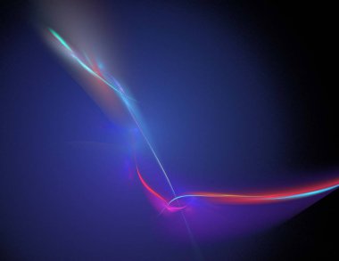 Siyah Renk Üzerine Bir Dijital Fraktal Resmi