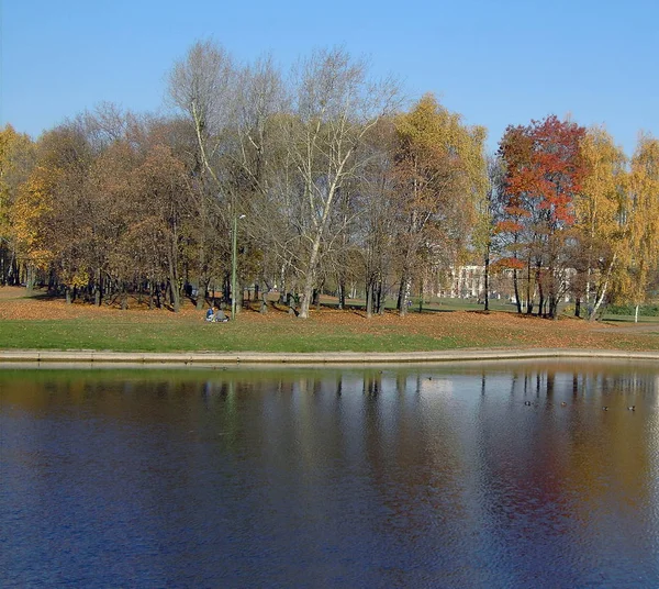 Park w upadku złota — Zdjęcie stockowe