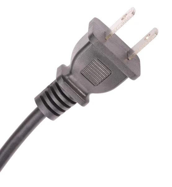 American Outlet Plug with Cord Isolated Stock Photo