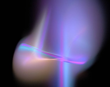 Siyah Renk Üzerine Bir Dijital Fraktal Resmi