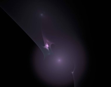 Siyah Renk Üzerine Bir Dijital Fraktal Resmi