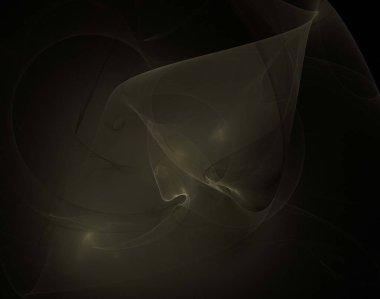 Siyah Renk Üzerine Bir Dijital Fraktal Resmi