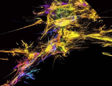 Dijital fraktal ile çok renkli bir çizimi