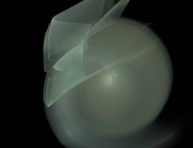 Siyah Renk Üzerine Bir Dijital Fraktal Resmi