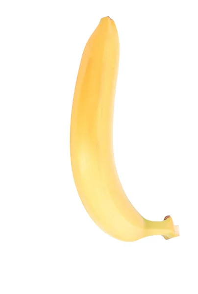 Rå gul banan isolerad — Stockfoto