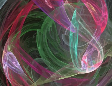 Dijital fraktal resimlerinden birinin resmi