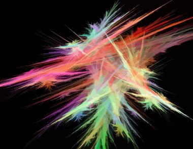 Dijital fraktal resimlerinden birinin resmi