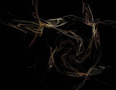 Siyah Renk Üzerine Bir Dijital Fraktal Resmi