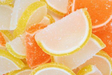 çok renkli meyve jölesi