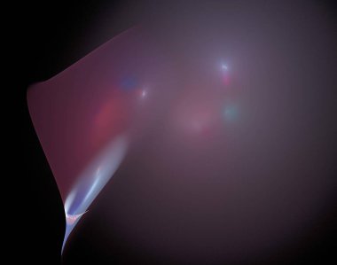 Siyah Renk Üzerine Bir Dijital Fraktal Resmi