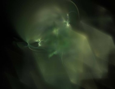 Siyah Renk Üzerine Bir Dijital Fraktal Resmi