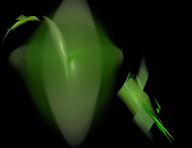 Siyah Renk Üzerine Bir Dijital Fraktal Resmi