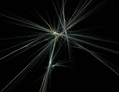 Siyah Renk Üzerine Bir Dijital Fraktal Resmi