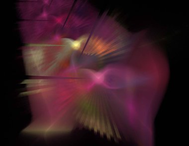 Siyah Renk Üzerine Bir Dijital Fraktal Resmi