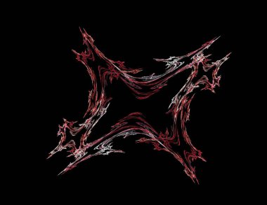 Siyah Renk Üzerine Bir Dijital Fraktal Resmi