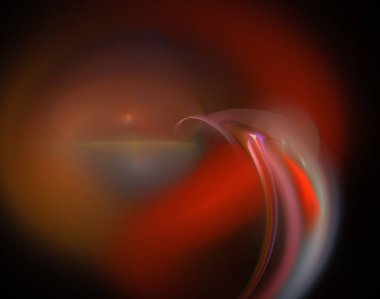 Siyah Renk Üzerine Bir Dijital Fraktal Resmi