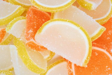 çok renkli meyve jölesi