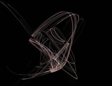 Siyah Renk Üzerine Bir Dijital Fraktal Resmi